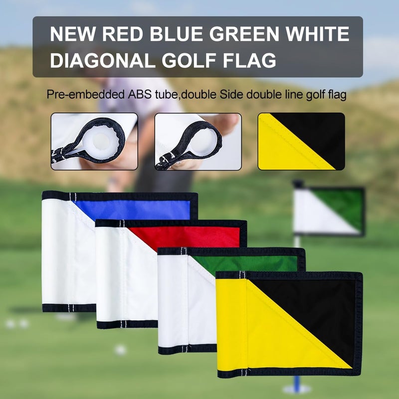 KONDAY Golf Flagstick 3ft,Golf Flag Hole Cup Set Double-Sided Putting Green Flags for Backyard Putting Green Driving Range Practice Two-Section Design Portable - Image 4